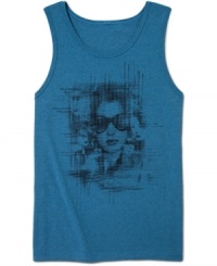 About face. This graphic tank from Univibe keeps your street style intact all summer long. About face. This graphic tank from Univibe keeps your street style intact all summer long.