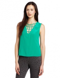 BCBGMAXAZRIA Women's Elena Sleeveless Top With V-Neck BCBGMAXAZRIA Women's Elena Sleeveless Top With V-Neck
