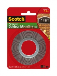 3M Scotch Exterior Mounting Tape, 1-Inch by 60-Inch 3M Scotch Exterior Mounting Tape, 1-Inch by 60-Inch