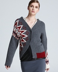 This avant-garde Jean Paul Gaultier cardigan puts an editorial spin on your new-season wardrobe. This avant-garde Jean Paul Gaultier cardigan puts an editorial spin on your new-season wardrobe.