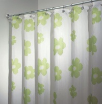 InterDesign Poppy Shower Curtain, Green InterDesign Poppy Shower Curtain, Green