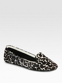 Slip on the simple ease of this lush calf hair design, revitalized with an irresistible giraffe print. Giraffe-print calf hair upperLeather liningRubber solePadded insoleImported Slip on the simple ease of this lush calf hair design, revitalized with an irresistible giraffe print. Giraffe-print calf hair upperLeather liningRubber solePadded insoleImported