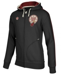 Keep their fire burning with a show of support for your favorite NBA basketball team in this Miami Heat hoodie from adidas. Keep their fire burning with a show of support for your favorite NBA basketball team in this Miami Heat hoodie from adidas.