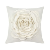 Blissliving Home Jenna Pillow, Cream, 18 by 18-Inch Blissliving Home Jenna Pillow, Cream, 18 by 18-Inch