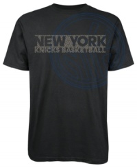 Show your love for the NY Knicks in this cool graphic tee by adidas. Show your love for the NY Knicks in this cool graphic tee by adidas.