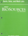 Modern Biology: Quick, Data, and Math Labs (Holt Biosources Lab Program)