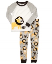 He'll be mommy's mane man in this cute cotton pajamas set from Carter's. He'll be mommy's mane man in this cute cotton pajamas set from Carter's.