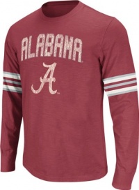 Alabama Crimson Tide Crimson Tackle Long Sleeve Slub Knit T-Shirt