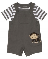 What a character. Show off his playful side in a fun overall and shirt set from Carter's. What a character. Show off his playful side in a fun overall and shirt set from Carter's.
