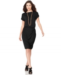Ramp up your look with this dress in a super-chic silhouette, from Ellen Tracy! Ramp up your look with this dress in a super-chic silhouette, from Ellen Tracy!