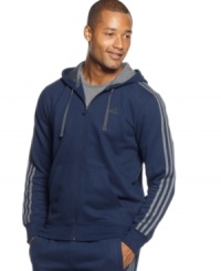 When you know the day's activities are going to call for comfort, this fleece hoodie from adidas will be the key.