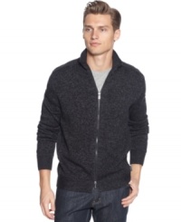 Easily polish up your t-shirt and jeans look with this solid full zip cardigan by Calvin Klein. Easily polish up your t-shirt and jeans look with this solid full zip cardigan by Calvin Klein.