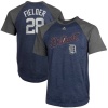 MLB Majestic Prince Fielder Detroit Tigers Youth Record Holder Player Raglan T-Shirt - Navy Blue/Charcoal