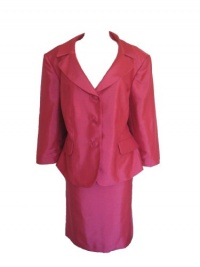 TAHARI ASL Strawberry Zen Skirt Suit-PINK-24W TAHARI ASL Strawberry Zen Skirt Suit-PINK-24W