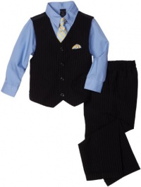 Nautica Dress Up Boys 2-7 4 Piece Dresswear Vest Set, Navy, 5 Nautica Dress Up Boys 2-7 4 Piece Dresswear Vest Set, Navy, 5