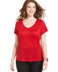 American Rag's plus size tee is a must-have basic for a laid-back look! (Clearance) American Rag's plus size tee is a must-have basic for a laid-back look! (Clearance)
