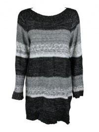 Alfani Womens Petite Metallic Striped Tunic Sweater Alfani Womens Petite Metallic Striped Tunic Sweater