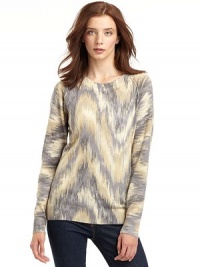 THE LOOKRibbed crewneckPullover styleLong ribbed cuff sleevesAbstract printSeam detailsRibbed hemTHE FITAbout 26 from shoulder to hemTHE MATERIAL90% wool/10% cashmereCARE & ORIGINDry cleanImported THE LOOKRibbed crewneckPullover styleLong ribbed cuff sleevesAbstract printSeam detailsRibbed hemTHE FITAbout 26 from shoulder to hemTHE MATERIAL90% wool/10% cashmereCARE & ORIGINDry cleanImported