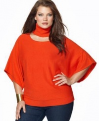 Inc Angora Sweater, Batwing Sleeve, Removable Turtleneck Orange Pumpkin Size 3x Inc Angora Sweater, Batwing Sleeve, Removable Turtleneck Orange Pumpkin Size 3x