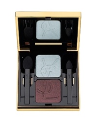 Yves Saint Laurent OMBRES DUOLUMIÈRES Eye Shadow Duo is a reflection of the Yves Saint Laurent spirit, the vibrant color pair plays with contrast to create the ultimate dressed-up look: luminous, radiant, and elegant. This pressed eyeshadow duo contains fashion-inspired color and luxury-inspired texture. The extremely soft powder glides on evenly, and each shade fully expresses its intensity and radiance, thanks to an optical smoothing effect. The formula is wonderfully long-lasting.