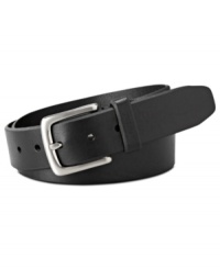 The matte finish on this leather belt from Fossil make it ideal for tying together your casual look. The matte finish on this leather belt from Fossil make it ideal for tying together your casual look.
