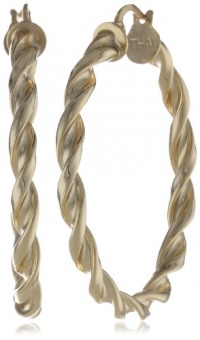 18k Gold Plated Sterling Silver Twist Hoop Earrings 18k Gold Plated Sterling Silver Twist Hoop Earrings