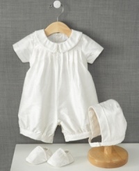 These silk Cherish the Moment christening shoes are just perfect for his special day. These silk Cherish the Moment christening shoes are just perfect for his special day.