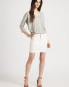Crisp twill finished with just a hint of stretch in a sexy, leg-baring mini-length.Button-front waistBelt loopsZip-flyFive-pocket styleAbout 15 long98% cotton/2% Lycra®Machine washImportedModel shown is 5'9½ (176cm) wearing US size 4.OUR FIT MODEL RECOMMENDS ordering true size. 
