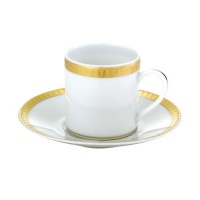 Christofle Malmaison Gold 1 Cup & 1 Saucer Christofle Malmaison Gold 1 Cup & 1 Saucer