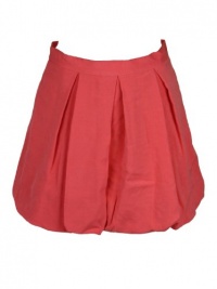 Alice + Olivia Womens Bubble Blush Coral Back Zip Pleated Skirt 4 Alice + Olivia Womens Bubble Blush Coral Back Zip Pleated Skirt 4