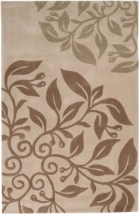 Area Rug 5x8 Rectangle Transitional Beige-Brown Color - Surya Cosmopolitan Rug from RugPal Area Rug 5x8 Rectangle Transitional Beige-Brown Color - Surya Cosmopolitan Rug from RugPal