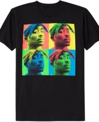 Gone but not forgotten. Pay homage to one of rap's superstars with this graphic tee from American Rag.