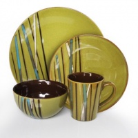 American Atelier Stix Green 16-Piece Dinnerware Set American Atelier Stix Green 16-Piece Dinnerware Set