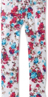 Amy Byer Girls 7-16 Print Skinny Leg Pant, Multi, 12