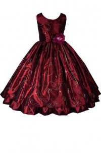 AMJ Dresses Inc Girls Burgundy Fairy Flower Girl Holiday Dress Sizes 2 to 12