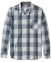 Add that little something extra to your casual look with this plaid shirt from Volcom.
