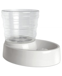 Made with a continuous, bubbling stream to prevent stagnation and a pet-proof covered reservoir to prevent spills, this portable Animal Planet Pet Fountain keeps your dog or cat hydrated and healthy with a generous three-quart supply of clean drinking water. Made with a continuous, bubbling stream to prevent stagnation and a pet-proof covered reservoir to prevent spills, this portable Animal Planet Pet Fountain keeps your dog or cat hydrated and healthy with a generous three-quart supply of clean drinking water.