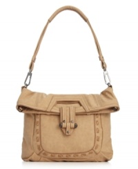 It's love at first sight with this gorgeous shoulder bag from Rachel Rachel Roy. Heavy stitching and a unique convertible silhouette gives this design undeniable style no girl should be without. It's love at first sight with this gorgeous shoulder bag from Rachel Rachel Roy. Heavy stitching and a unique convertible silhouette gives this design undeniable style no girl should be without.