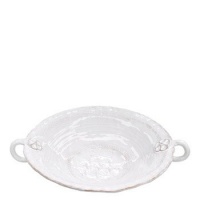 Vietri Bellezza White Large Handled Serving Bowl Vietri Bellezza White Large Handled Serving Bowl