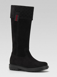 A cold weather classic, crafted in supple suede with rubber sole and signature stripe.Pull-on styleSuede upperLeather liningRubber solePadded insoleMade in Italy A cold weather classic, crafted in supple suede with rubber sole and signature stripe.Pull-on styleSuede upperLeather liningRubber solePadded insoleMade in Italy