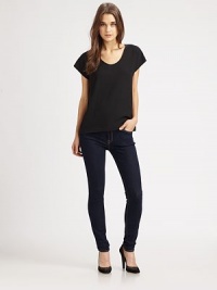 This lightweight wardrobe must-have features a flirty scoopneck in a loose-fitting silhouette.ScoopneckShort sleevesPullover styleAbout 25 from shoulder to hemPolyesterDry cleanImportedModel shown is 5'10 (177cm) wearing US size Small. This lightweight wardrobe must-have features a flirty scoopneck in a loose-fitting silhouette.ScoopneckShort sleevesPullover styleAbout 25 from shoulder to hemPolyesterDry cleanImportedModel shown is 5'10 (177cm) wearing US size Small.