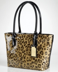 Get spotted shouldering this sleek silhouette from Lauren Ralph Lauren, featuring patent leopard print and signature detailing. Perfectly poised with plenty of interior pockets for stowing all the daily essentials. Get spotted shouldering this sleek silhouette from Lauren Ralph Lauren, featuring patent leopard print and signature detailing. Perfectly poised with plenty of interior pockets for stowing all the daily essentials.