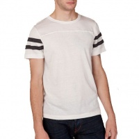 Alternative Men's Eco-Football Tee, Eco Ivory Vintage Black, Medium Alternative Men's Eco-Football Tee, Eco Ivory Vintage Black, Medium
