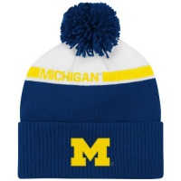 NCAA Michigan Wolverines Cuffed Knit Hat, One Size Fits All,Navy/White/Yellow NCAA Michigan Wolverines Cuffed Knit Hat, One Size Fits All,Navy/White/Yellow