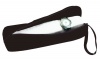 Optima Italian Black Suede Watch and Bracelet Roll with White Tube Interior