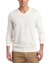 Nautica Men's All Over Stripe V-Neck Sweater