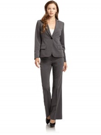 THE LOOKNotch lapel Long button cuff sleeves Front single button closureChest pocket Tailored seamsFront flap pockets Back princess seamsBack vented hemTHE FITAbout 23 from shoulder to hemTHE MATERIAL62% polyester/28% rayon/8% wool/2% spandexFully linedCARE & ORIGINDry cleanMade in USAModel shown is 5'9½ (176cm) wearing US size 4. THE LOOKNotch lapel Long button cuff sleeves Front single button closureChest pocket Tailored seamsFront flap pockets Back princess seamsBack vented hemTHE FITAbout 23 from shoulder to hemTHE MATERIAL62% polyester/28% rayon/8% wool/2% spandexFully linedCARE & ORIGINDry cleanMade in USAModel shown is 5'9½ (176cm) wearing US size 4.