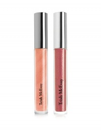 Turn heads with Trish's luminous, long-wearing gloss formulation, designed to enhance your pout with an enticing marriage of high-shine and brilliant points of light for a mirror effect that creates the illusion of fuller lips. This irresistible duo includes complementing pale Petal and punchy Pink, different shades for your different moods. Turn heads with Trish's luminous, long-wearing gloss formulation, designed to enhance your pout with an enticing marriage of high-shine and brilliant points of light for a mirror effect that creates the illusion of fuller lips. This irresistible duo includes complementing pale Petal and punchy Pink, different shades for your different moods.