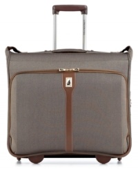 Suit your style! Take the comfort of your home on the go with the convenience of this rolling garment bag. Keeping hanging garments neatly stowed, this durable, mobile wardrobe has a fully-lined interior with integrated shoe pockets, a removable accessory pocket and more. 10-year warranty. Suit your style! Take the comfort of your home on the go with the convenience of this rolling garment bag. Keeping hanging garments neatly stowed, this durable, mobile wardrobe has a fully-lined interior with integrated shoe pockets, a removable accessory pocket and more. 10-year warranty.