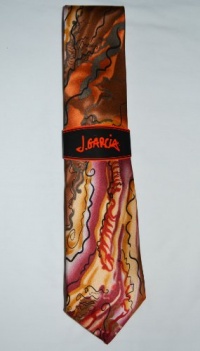 J. Garcia Mens Neck Tie Collection Fifty-Four DUCK WORM ALARM -Earth Tones